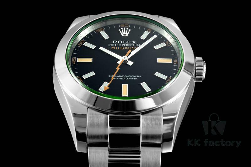 6931a6c2ccd8ab3d7af9b2da Rolex MILGAUSS Series 116400 Lightning Second Hand 904L Highest Version, DJ Factory's First Breakthrough – Green Sapphire Crystal Matches Genuine!