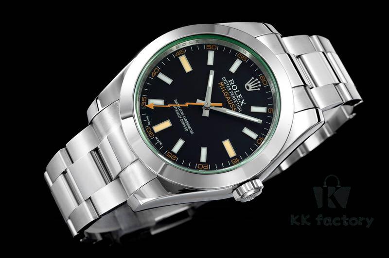6931a6c2ccd8ab3d7af9b2db Rolex MILGAUSS Series 116400 Lightning Second Hand 904L Highest Version, DJ Factory's First Breakthrough – Green Sapphire Crystal Matches Genuine!
