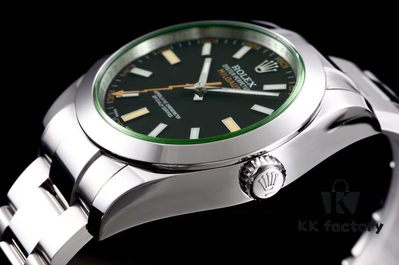 6931a6c3ccd8ab3d7af9b2de Rolex MILGAUSS Series 116400 Lightning Second Hand 904L Highest Version, DJ Factory's First Breakthrough – Green Sapphire Crystal Matches Genuine!