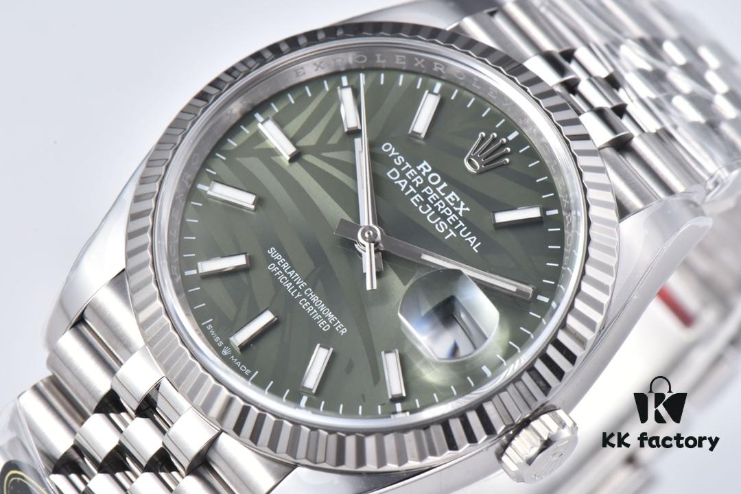 6931a6d2ccd8ab3d7af9b3f0 C Factory Clean 126234 36mm Green Dial with Palm Pattern – A Blessing for Slim Wrists