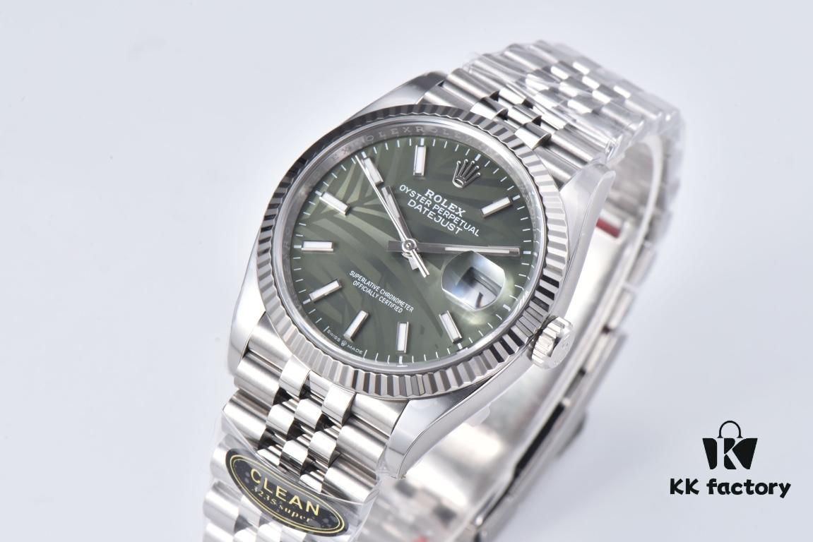 6931a6d2ccd8ab3d7af9b3f1 C Factory Clean 126234 36mm Green Dial with Palm Pattern – A Blessing for Slim Wrists
