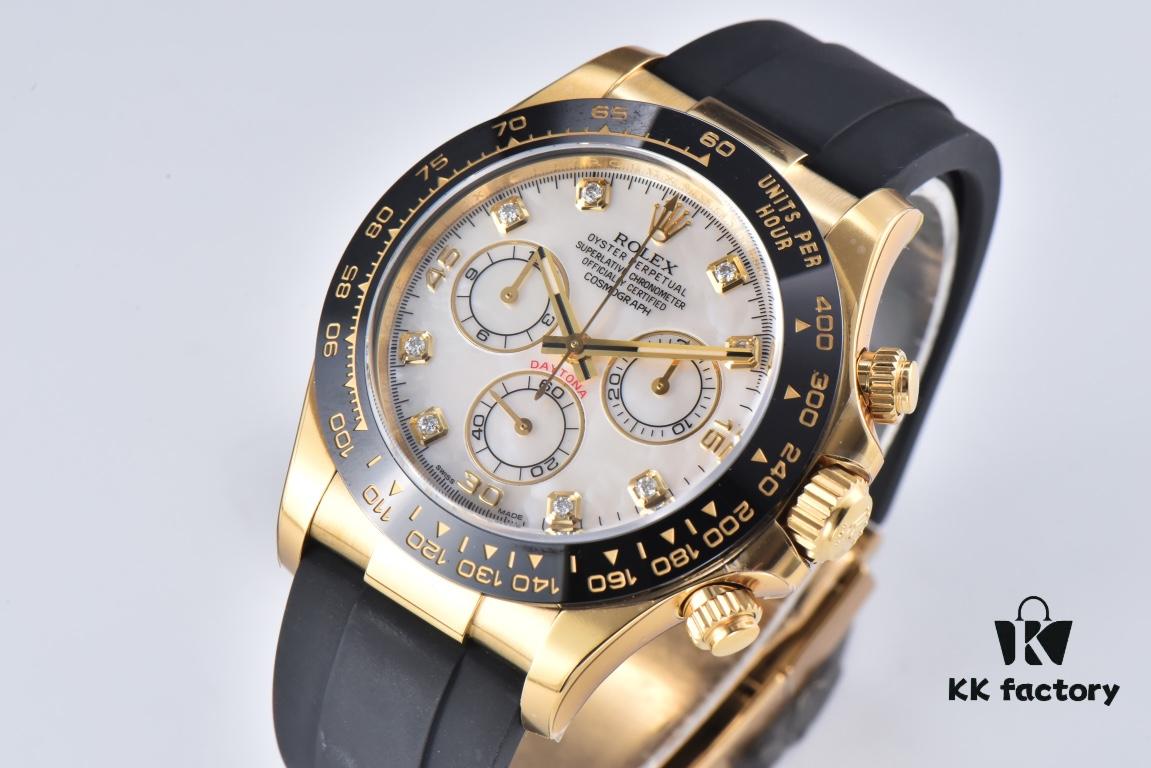 6931a6eaccd8ab3d7af9b57a Clean Factory 116518 Daytona with Natural Mother-of-Pearl Cloud Dial and Diamond Bezel