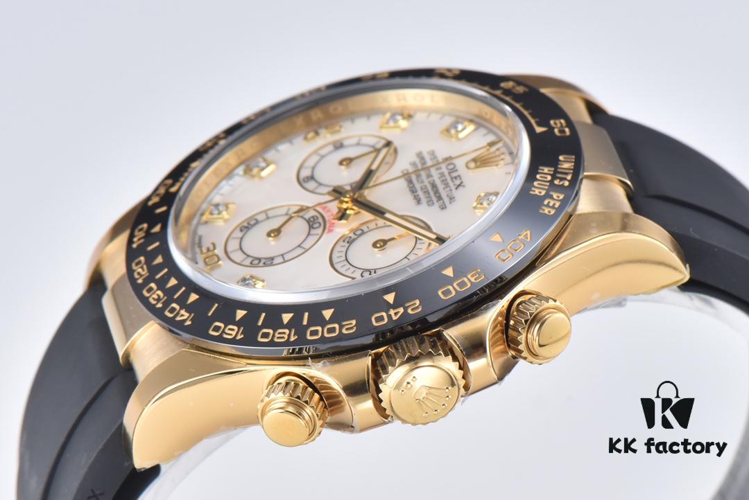 6931a6eaccd8ab3d7af9b57c Clean Factory 116518 Daytona with Natural Mother-of-Pearl Cloud Dial and Diamond Bezel