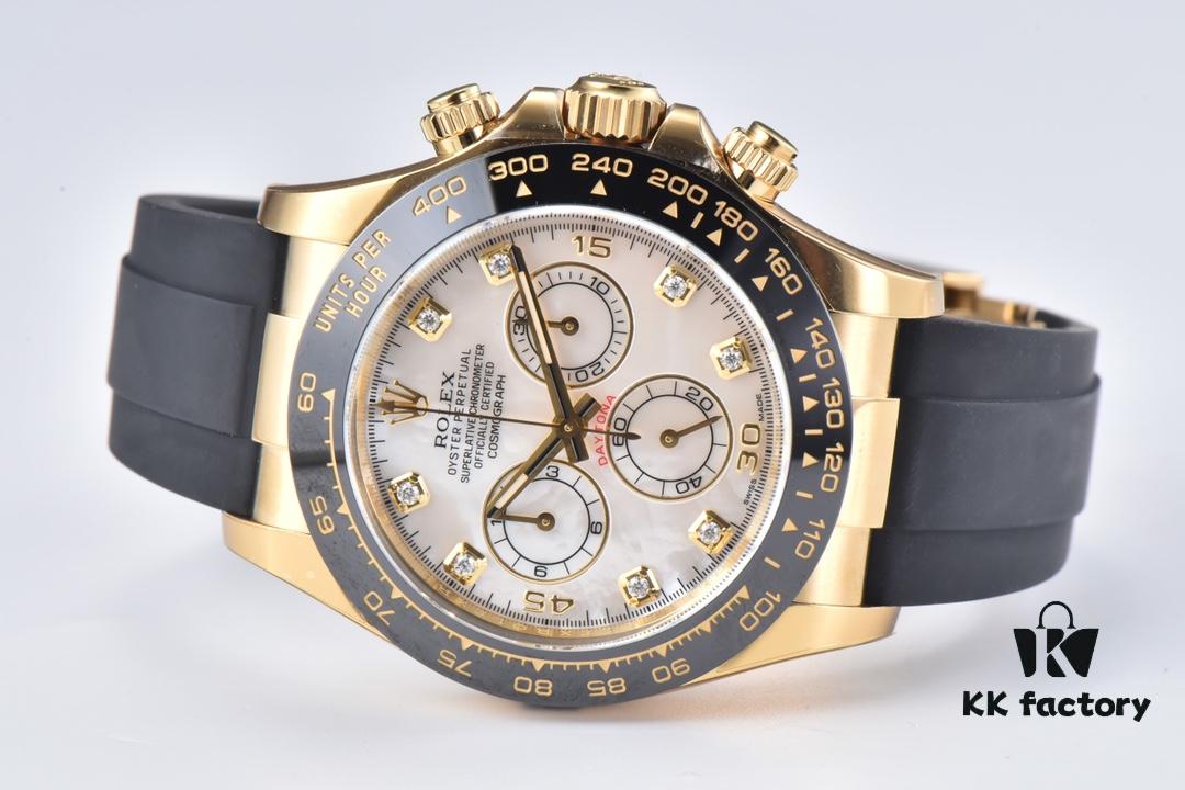 6931a6eaccd8ab3d7af9b57e Clean Factory 116518 Daytona with Natural Mother-of-Pearl Cloud Dial and Diamond Bezel
