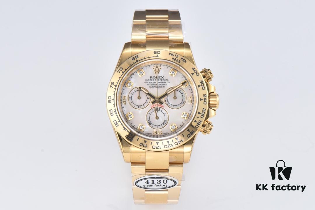 6931a6eaccd8ab3d7af9b582 Clean Factory 116508 Diamond-Paved Natural Cloud Mother-of-Pearl Dial Daytona