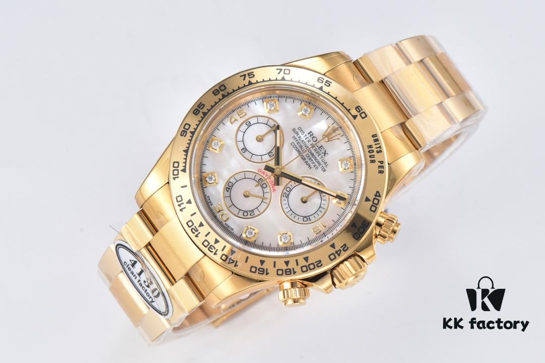 6931a6eaccd8ab3d7af9b583 Clean Factory 116508 Diamond-Paved Natural Cloud Mother-of-Pearl Dial Daytona