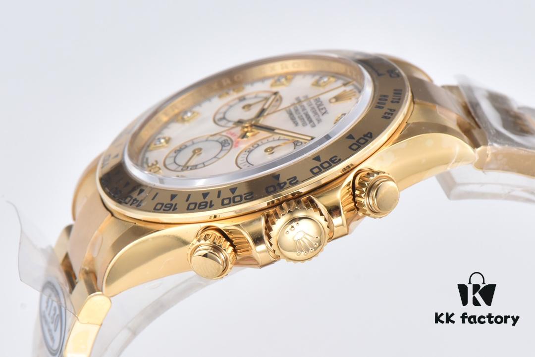 6931a6eaccd8ab3d7af9b584 Clean Factory 116508 Diamond-Paved Natural Cloud Mother-of-Pearl Dial Daytona