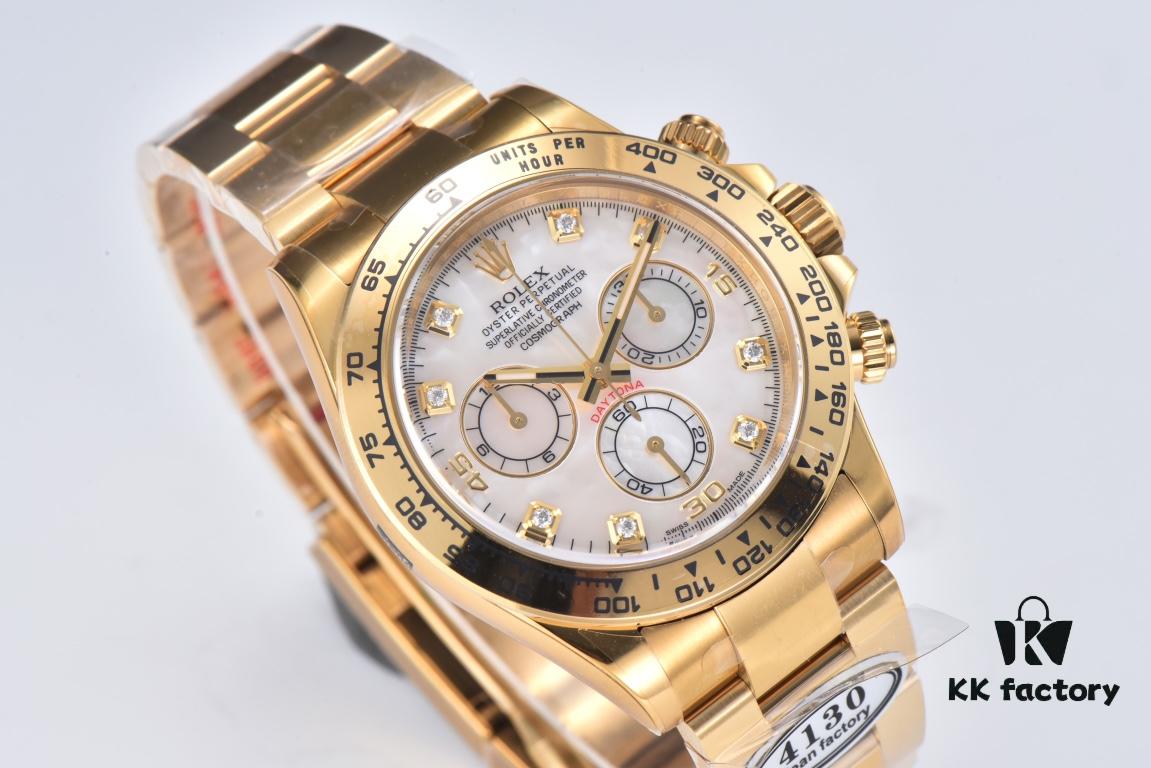 6931a6eaccd8ab3d7af9b585 Clean Factory 116508 Diamond-Paved Natural Cloud Mother-of-Pearl Dial Daytona