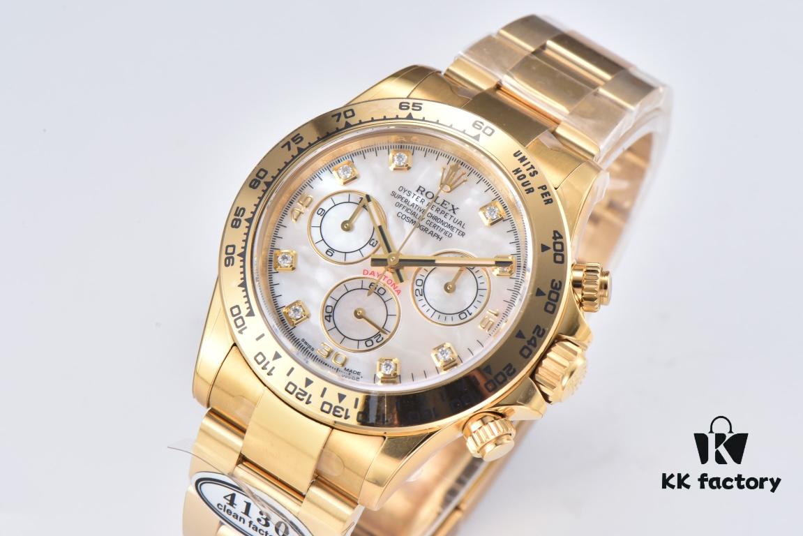 6931a6ebccd8ab3d7af9b587 Clean Factory 116508 Diamond-Paved Natural Cloud Mother-of-Pearl Dial Daytona