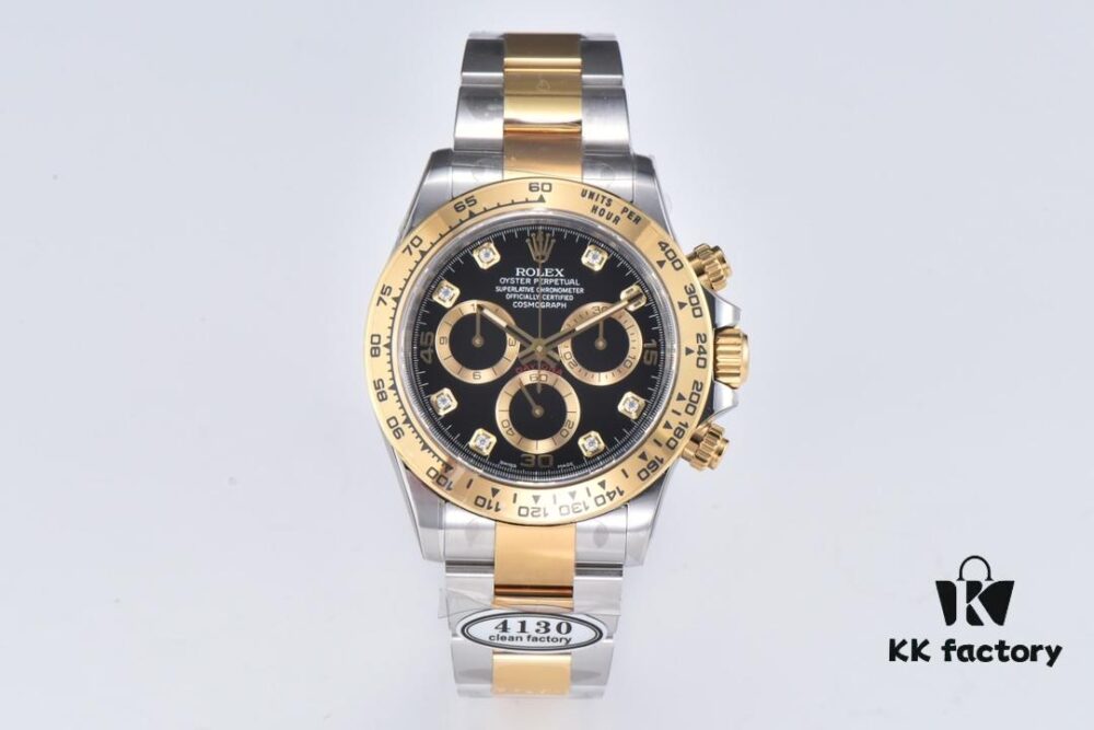 6931a6ebccd8ab3d7af9b594 Clean Factory 116503 Diamond-Paved Black Dial Daytona