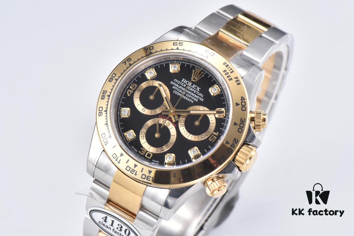 6931a6ebccd8ab3d7af9b596 Clean Factory 116503 Diamond-Paved Black Dial Daytona