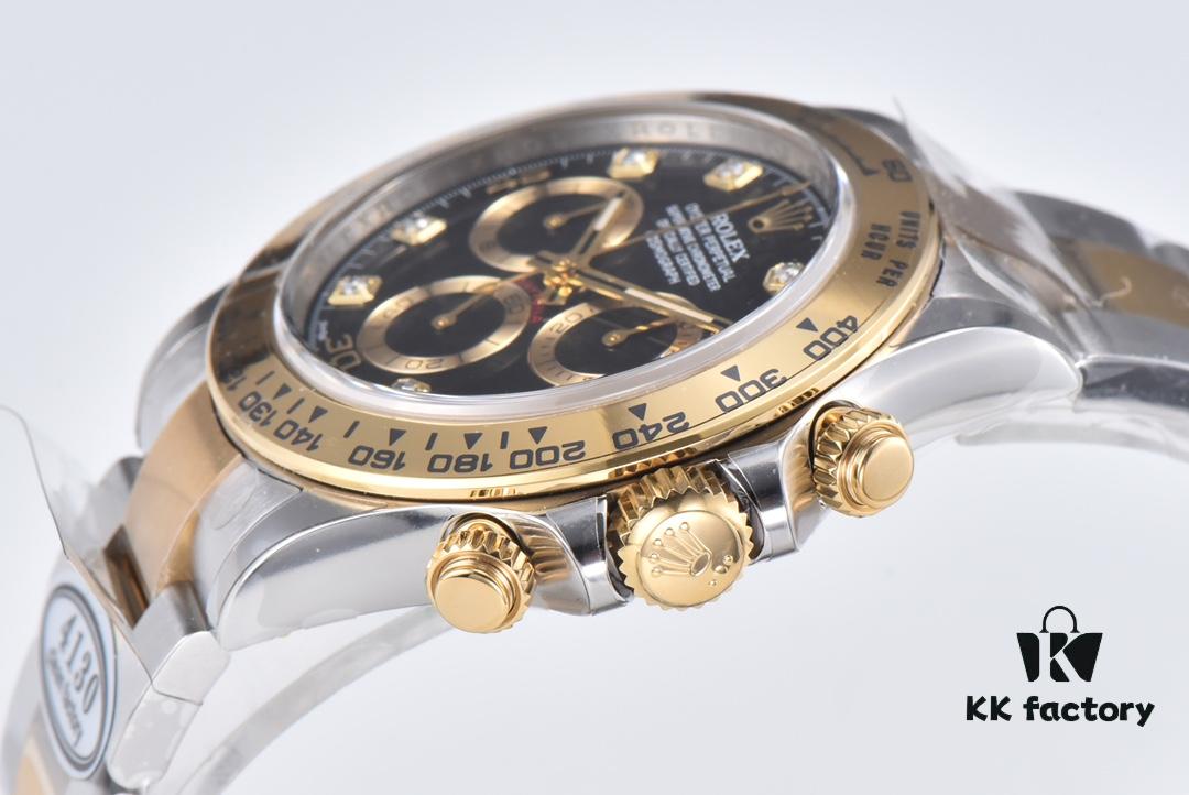 6931a6ecccd8ab3d7af9b597 Clean Factory 116503 Diamond-Paved Black Dial Daytona
