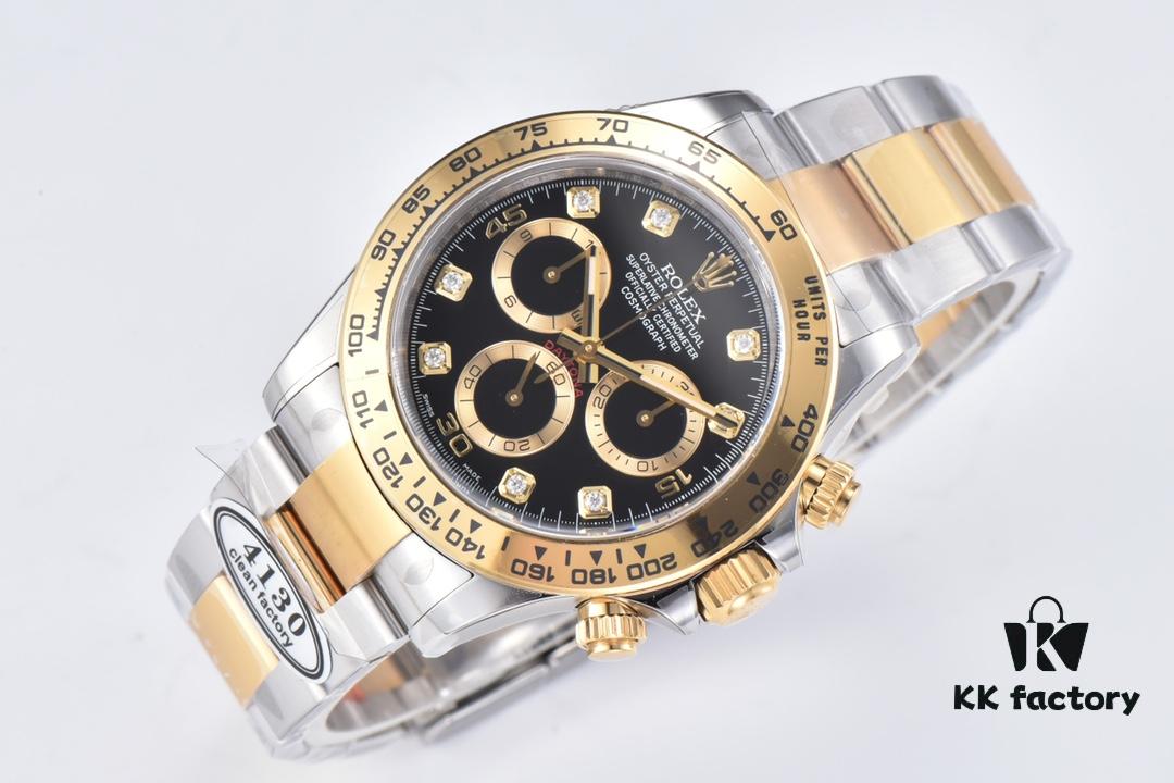 6931a6ecccd8ab3d7af9b598 Clean Factory 116503 Diamond-Paved Black Dial Daytona
