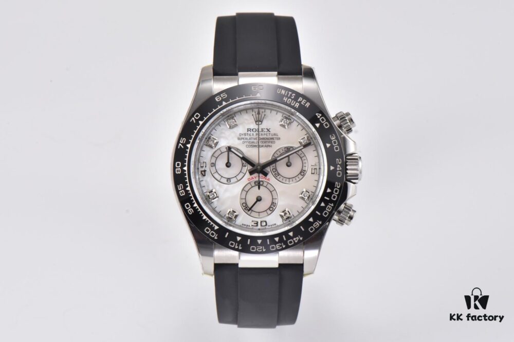 CLEAN Factory C-Factroy Rolex 116519 Daytona with Rubber Strap - Natural Cloud Mosaic Mother-of-Pearl Dial