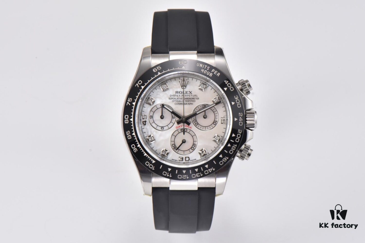 6931a6ecccd8ab3d7af9b5a6 CLEAN Factory C-Factroy Rolex 116519 Daytona with Rubber Strap - Natural Cloud Mosaic Mother-of-Pearl Dial