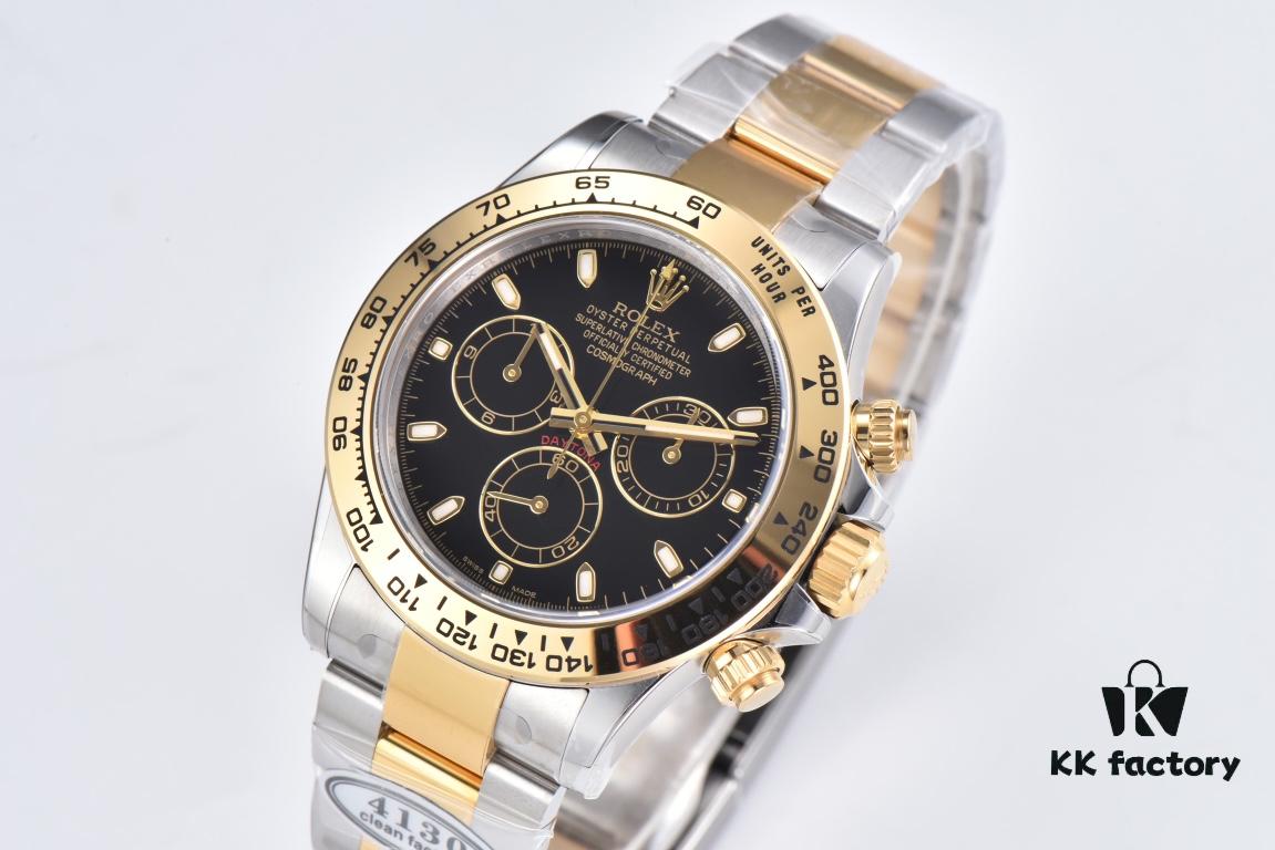 6931a6eeccd8ab3d7af9b5c4 Clean Factory 116503 Two-Tone Gold Daytona with Enamel Black Dial