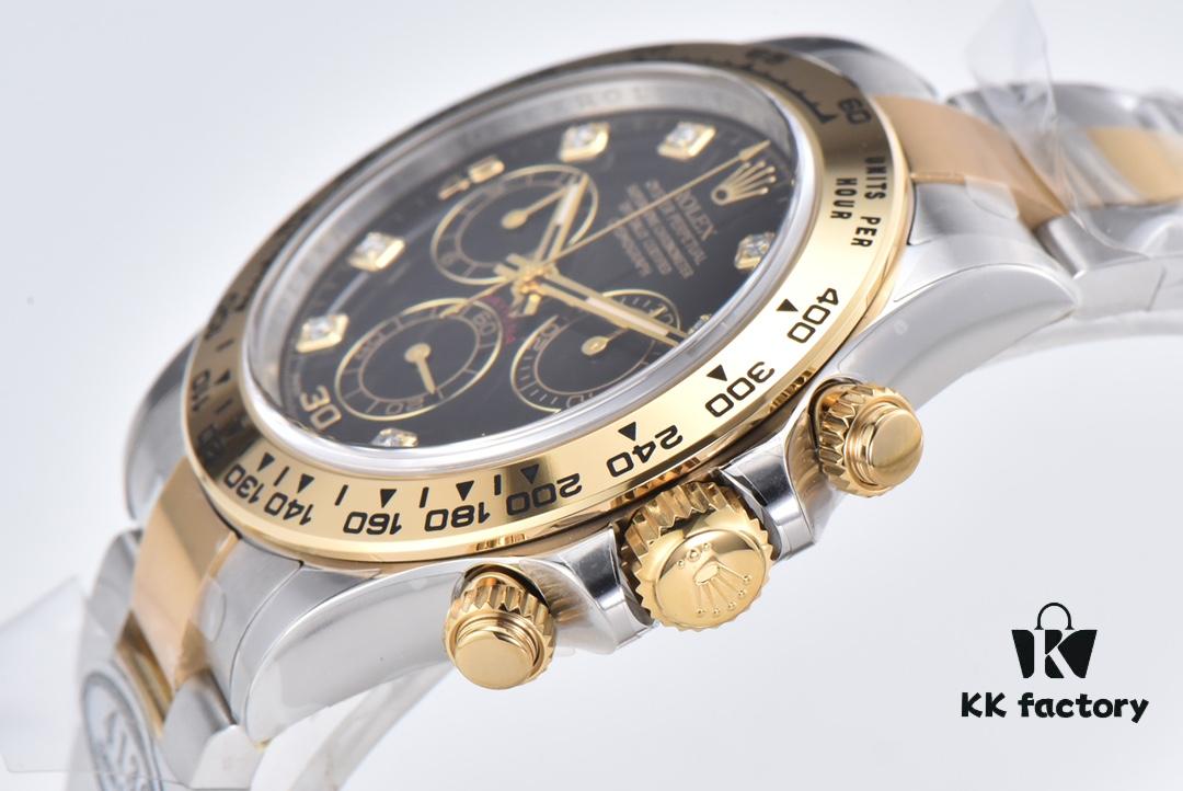 6931a6f0ccd8ab3d7af9b5dd Cleant Factory 116503 Diamond-Paved Black Dial Daytona
