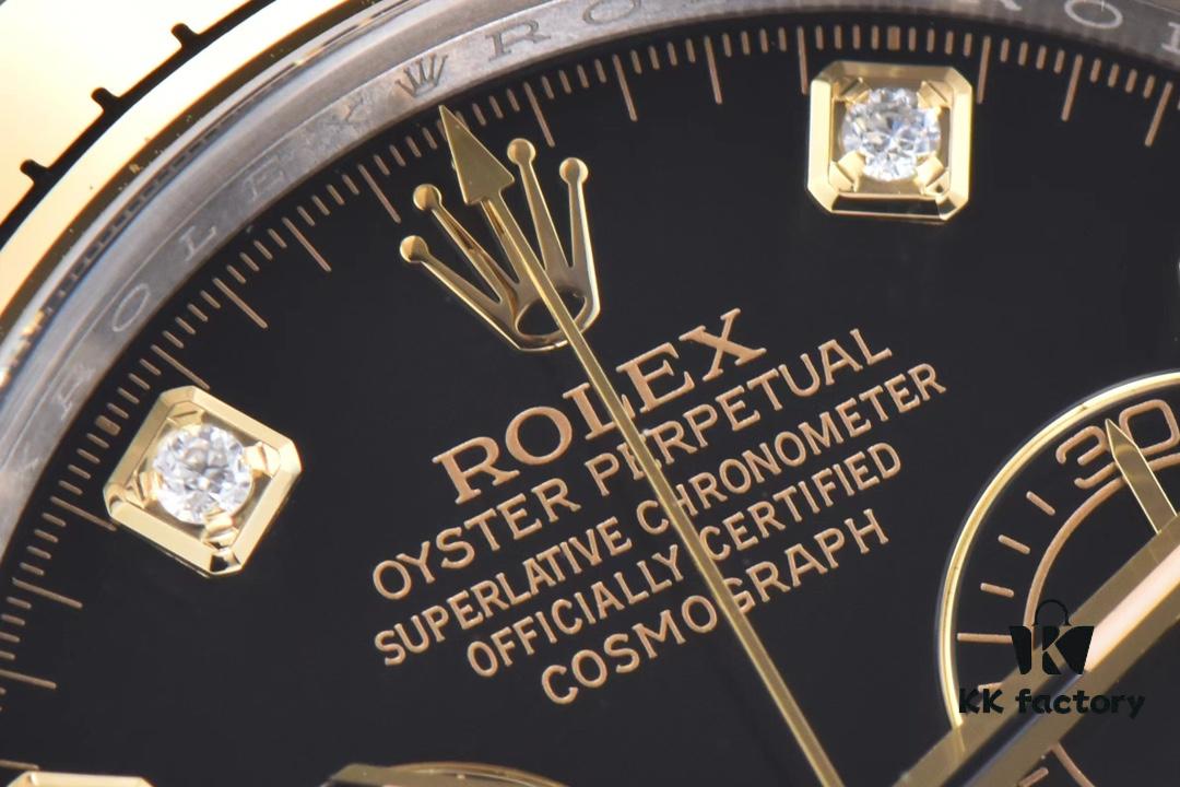 6931a6f0ccd8ab3d7af9b5df Cleant Factory 116503 Diamond-Paved Black Dial Daytona