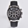 6931a6f0ccd8ab3d7af9b5e5 CLEAN Factory C-Factory Rolex 116519 Cement Gray Daytona Oysterflex with Enamel Black Dial and Diamond Markers