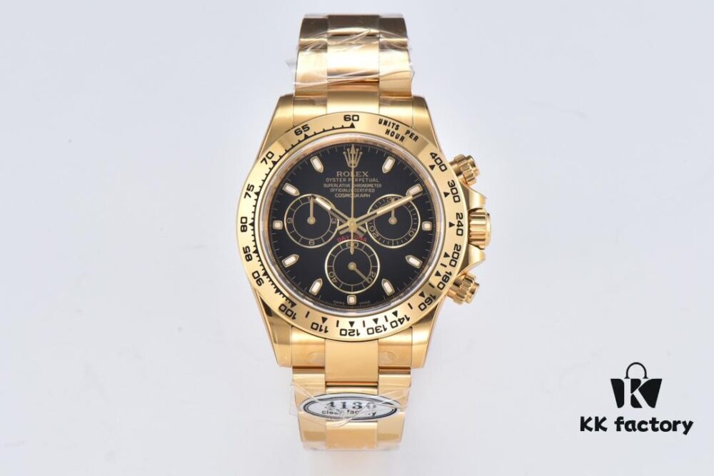 6931a6f1ccd8ab3d7af9b5f7 Clean Factory 116508 Black Dial Plain Engraved Daytona Full Gold Version