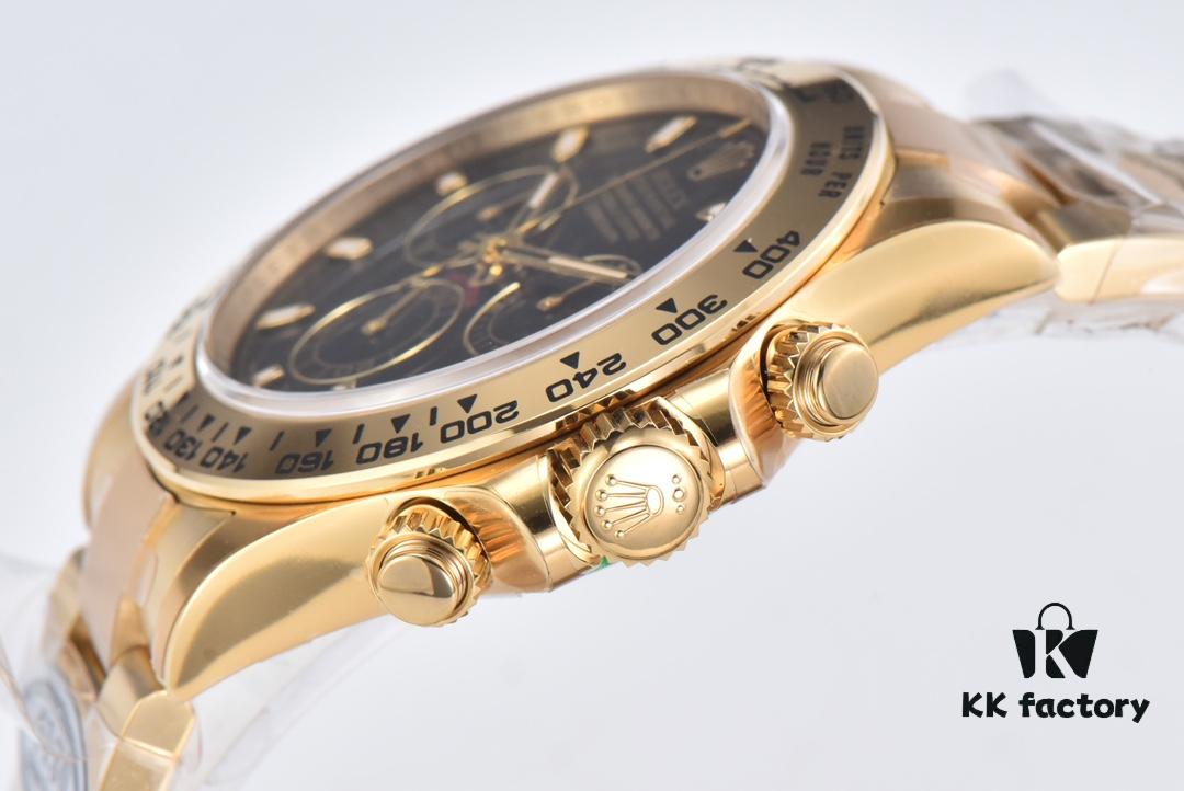 6931a6f1ccd8ab3d7af9b5f9 Clean Factory 116508 Black Dial Plain Engraved Daytona Full Gold Version