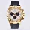 6931a6f5ccd8ab3d7af9b63e CLEAN Factory C-Factor Rolex 116518 Yellow Gold Panda Dial Daytona with Rubber Strap