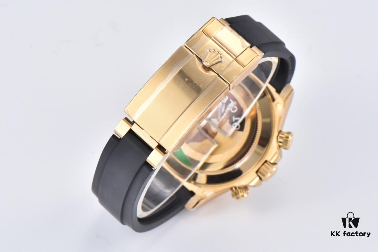 6931a6f5ccd8ab3d7af9b642 CLEAN Factory C-Factor Rolex 116518 Yellow Gold Panda Dial Daytona with Rubber Strap