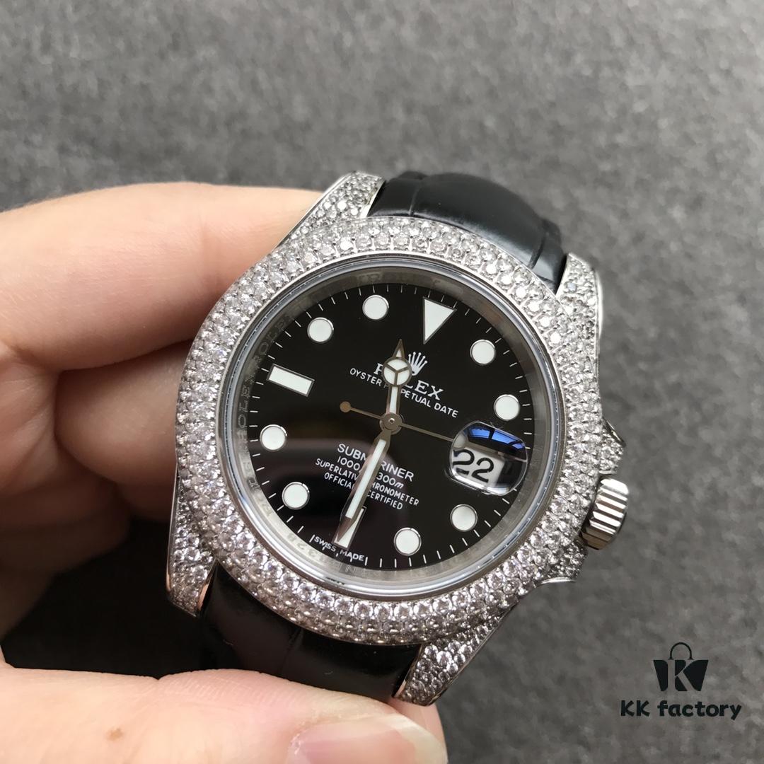 Luxury Rolex Submariner 360° Full Diamond Inlay Watch – The Ultimate Statement Piece for Discerning Collectors
