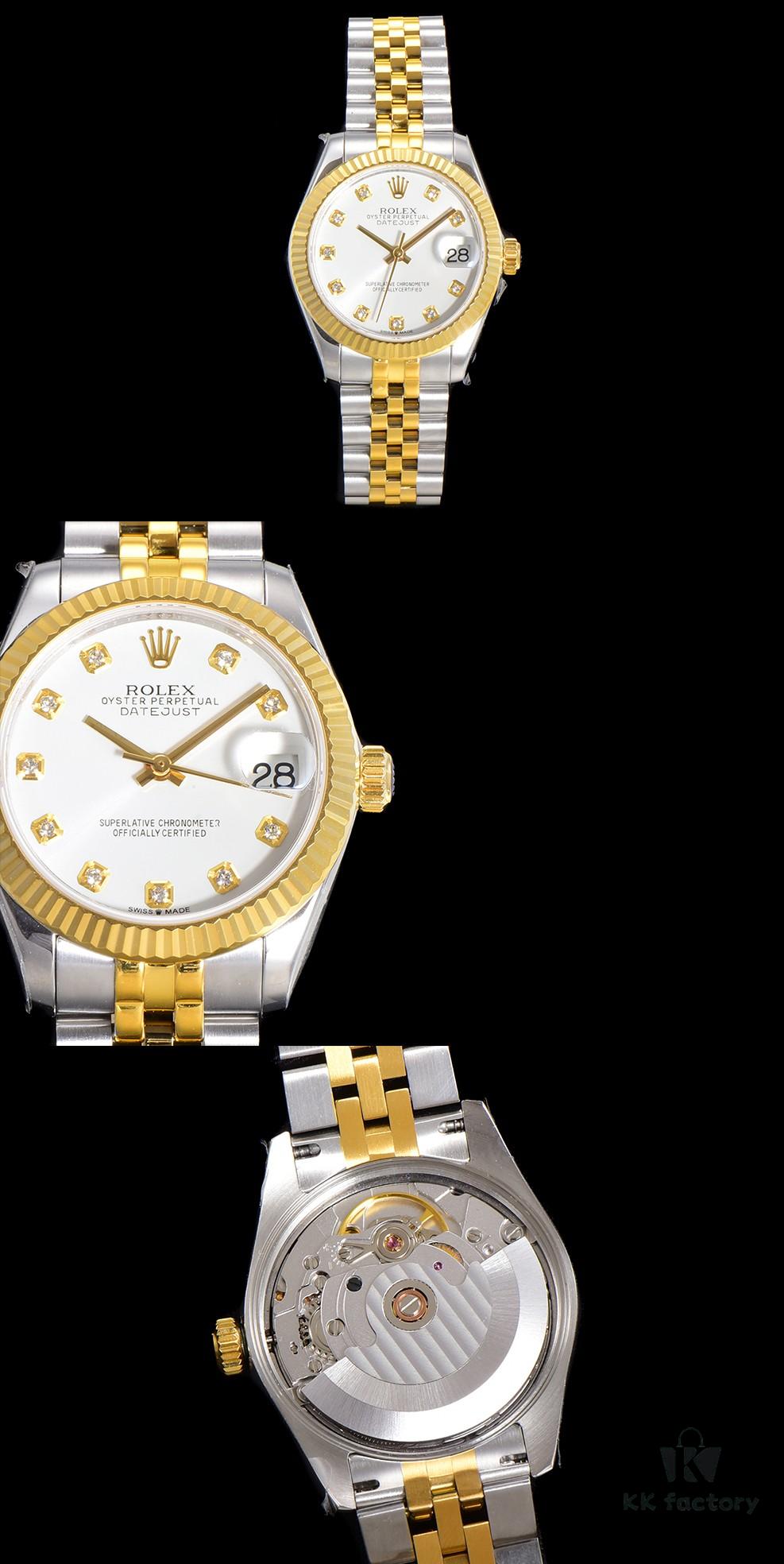 N2 Premium [Affordable Price] Oyster Perpetual Datejust 31 Series with Exclusive Classic Diamond Bezel