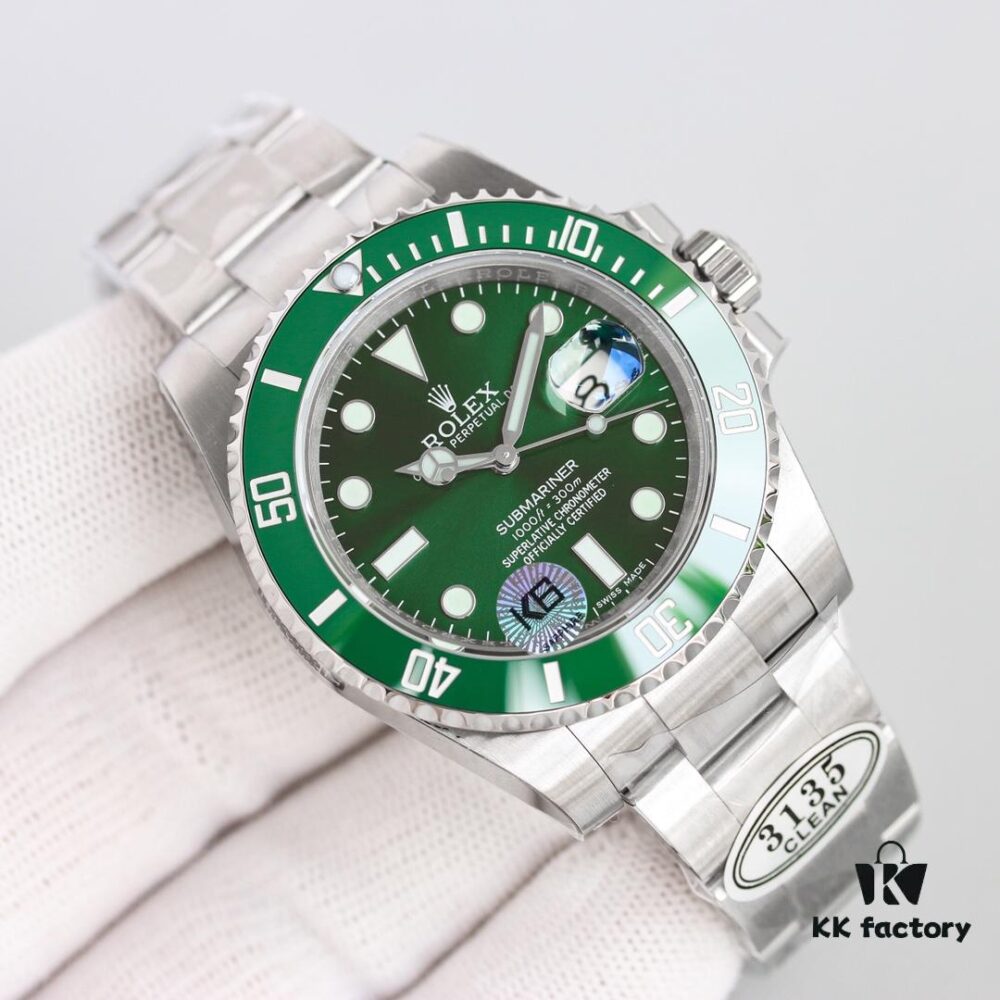6931a72dccd8ab3d7af9b9f2 C Factory Ultimate Edition Submariner Date 116610LV 'Green Glitter' - Triple Code Integration, NFC Touch Card, Sapphire Lume Bead & One-Touch Release Clasp