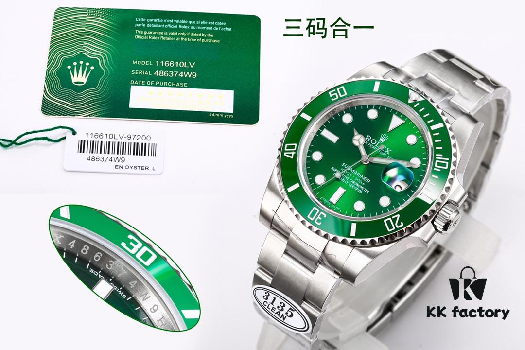 6931a72eccd8ab3d7af9b9f5 C Factory Ultimate Edition Submariner Date 116610LV 'Green Glitter' - Triple Code Integration, NFC Touch Card, Sapphire Lume Bead & One-Touch Release Clasp