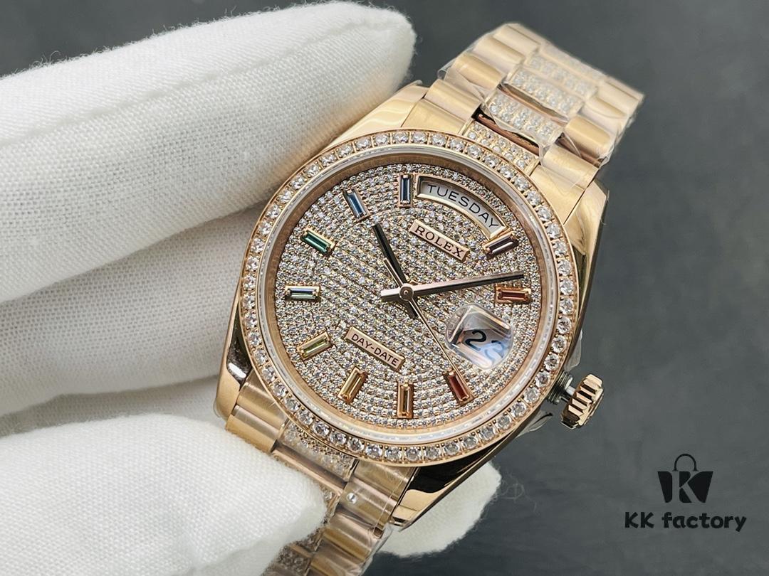 6931a74bccd8ab3d7af9bbf7 VRS Factory 2021 Highly Recommended Newest Style Rainbow Gradient Sapphire Diamond-Paved Rolex Datejust 36MM