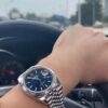 6931a75accd8ab3d7af9bcee Rolex Datejust 41mm Latest Model 'Mint Green' and 'Checkered Blue' - Wrist Appearance!