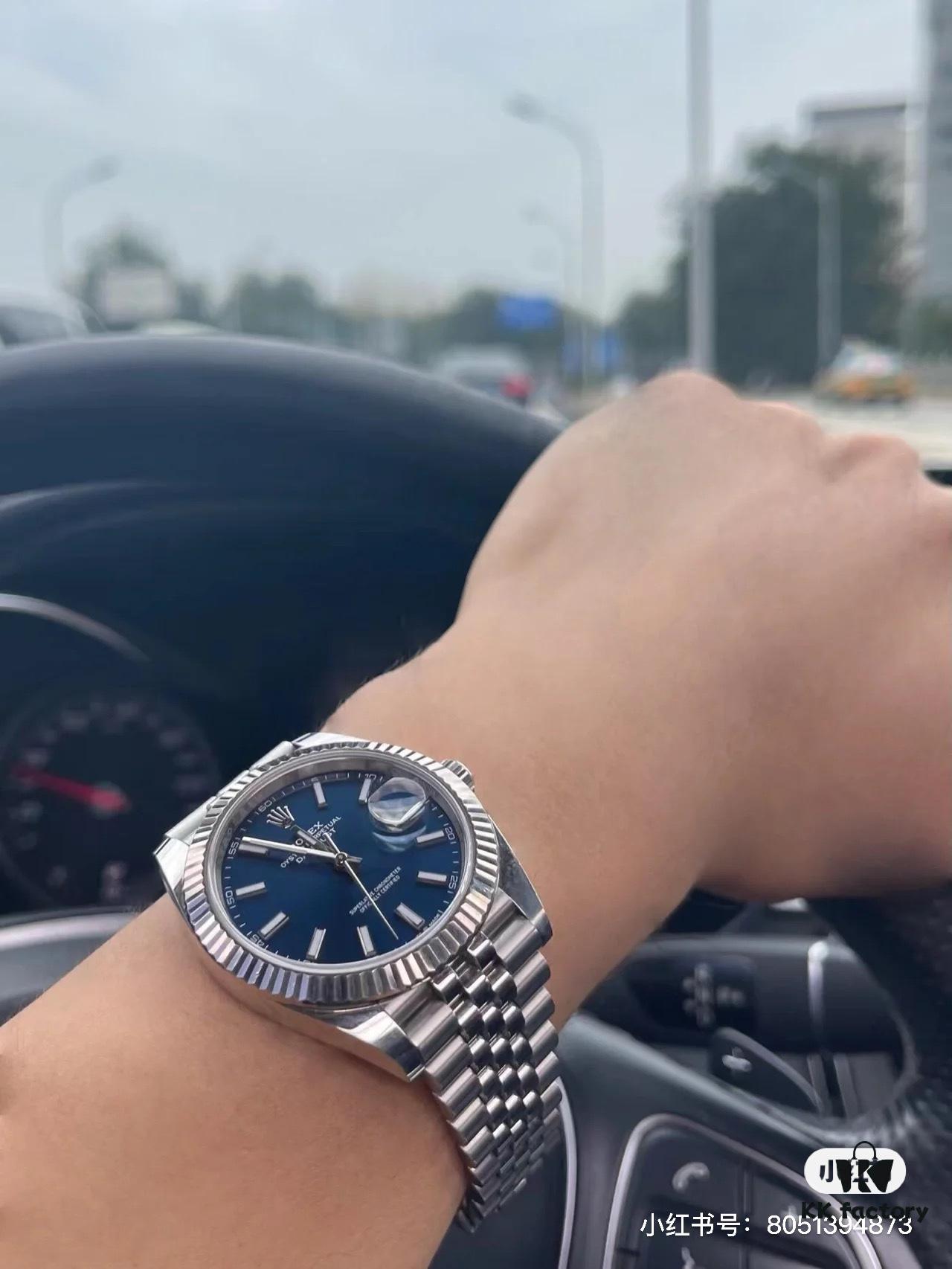 6931a75accd8ab3d7af9bcee Rolex Datejust 41mm Latest Model 'Mint Green' and 'Checkered Blue' - Wrist Appearance!