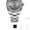 6931a75dccd8ab3d7af9bd26 Rolex Datejust 41mm, 11.7mm Thick, Gray Dial with Green Roman Numerals, Official Website Image!