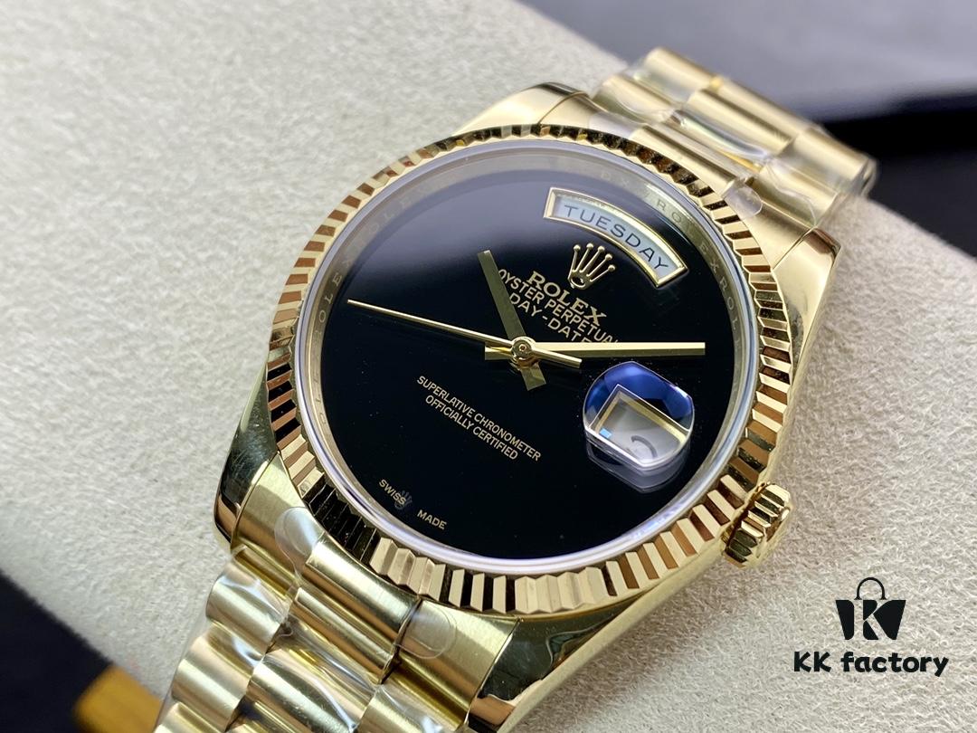 6931a765ccd8ab3d7af9bdbc Rare BP Rolex Day-Date Dual Calendar 36mm with 2836 Movement and Oyster Steel Bracelet, Genuine Mold