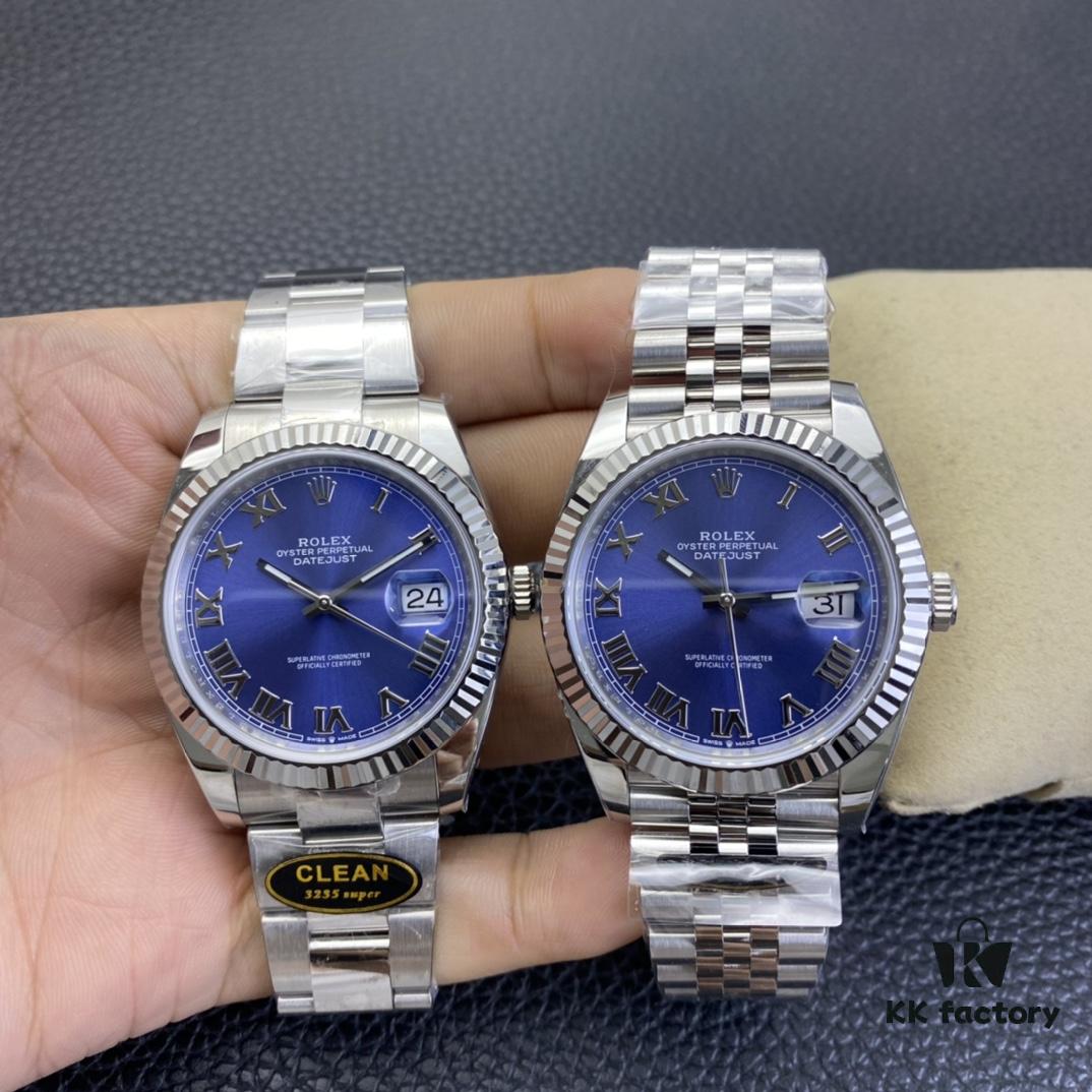6931a768ccd8ab3d7af9bdce Clean Factory / C Factory New Rolex Datejust Series m126334-0026 Roman Numeral Blue Dial
