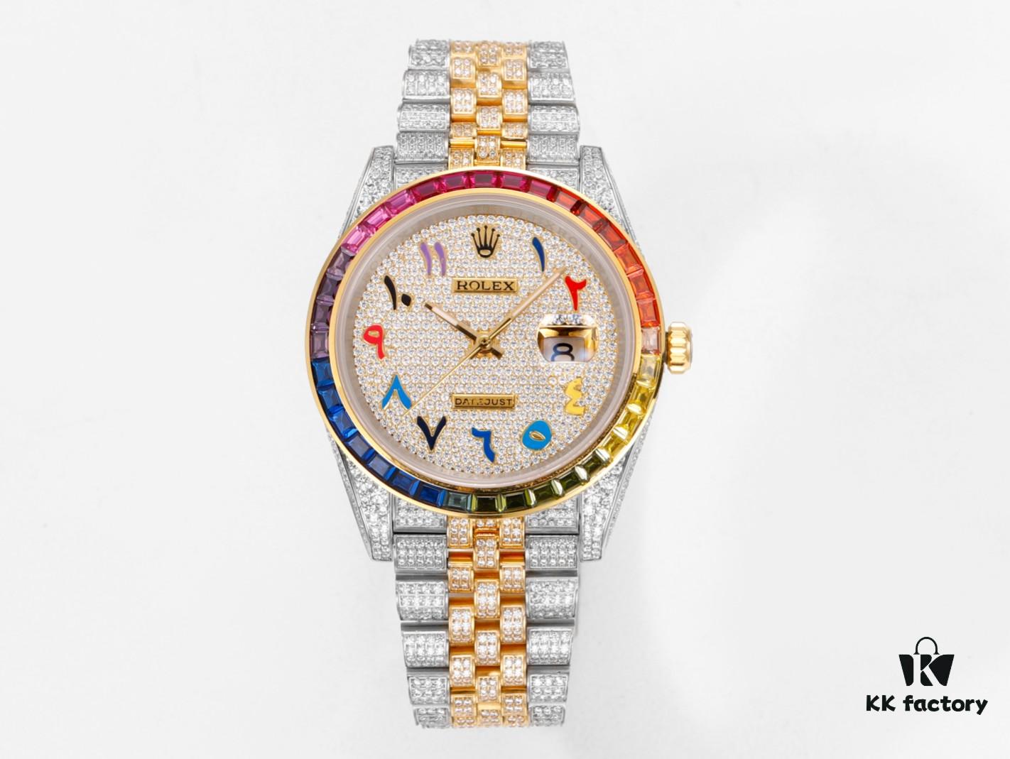 6931a776ccd8ab3d7af9be62 MS Factory Rolex Datejust 1263341-0018 Full-Pave Diamond Wristwatch – 904L Steel Special Edition with Micropaved Crystals
