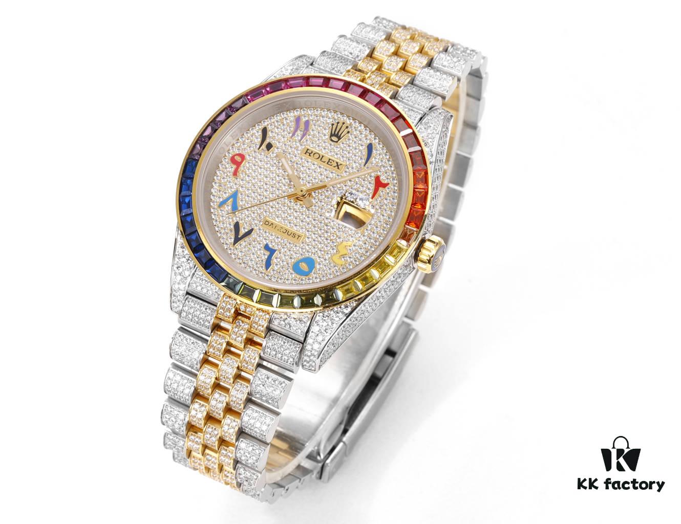 6931a776ccd8ab3d7af9be63 MS Factory Rolex Datejust 1263341-0018 Full-Pave Diamond Wristwatch – 904L Steel Special Edition with Micropaved Crystals