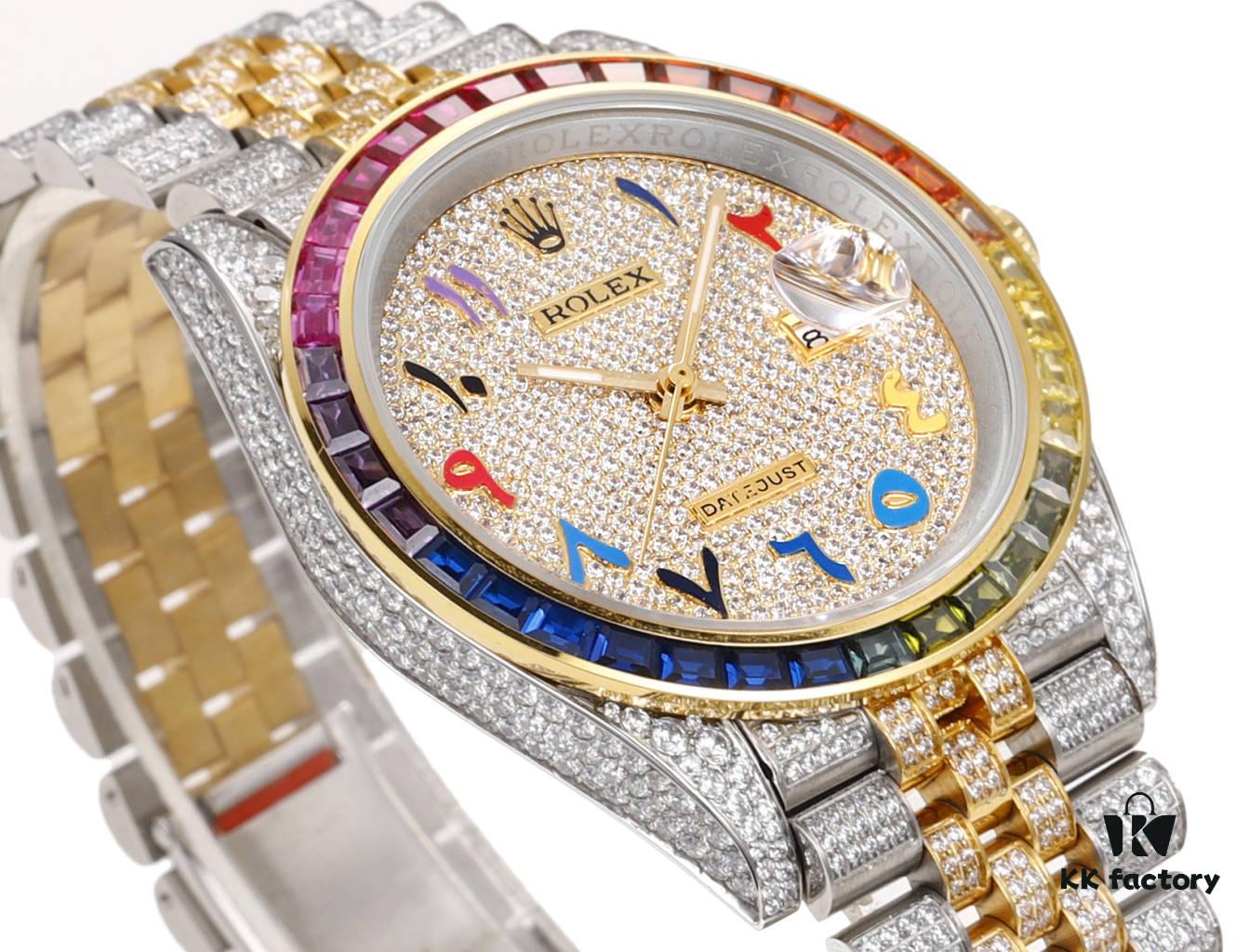 6931a776ccd8ab3d7af9be65 MS Factory Rolex Datejust 1263341-0018 Full-Pave Diamond Wristwatch – 904L Steel Special Edition with Micropaved Crystals