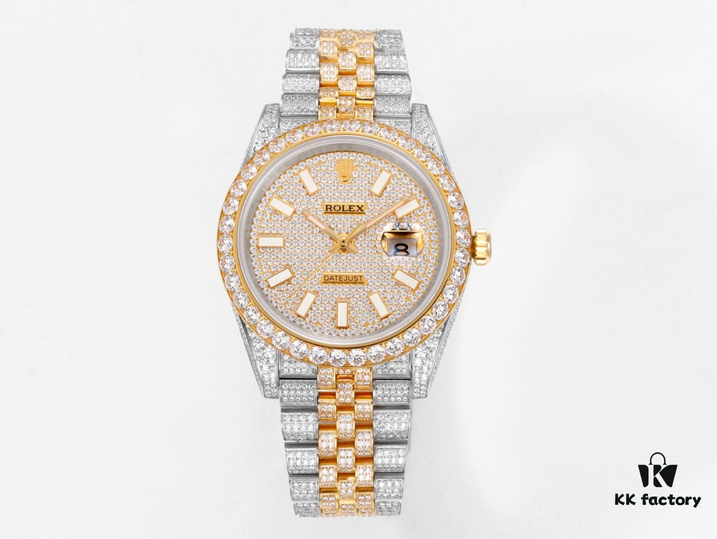 6931a776ccd8ab3d7af9be6c MS Factory Rolex Datejust 1263341-0018 Full Diamond Set Watch – 904L Steel with Paved Diamonds Special Edition