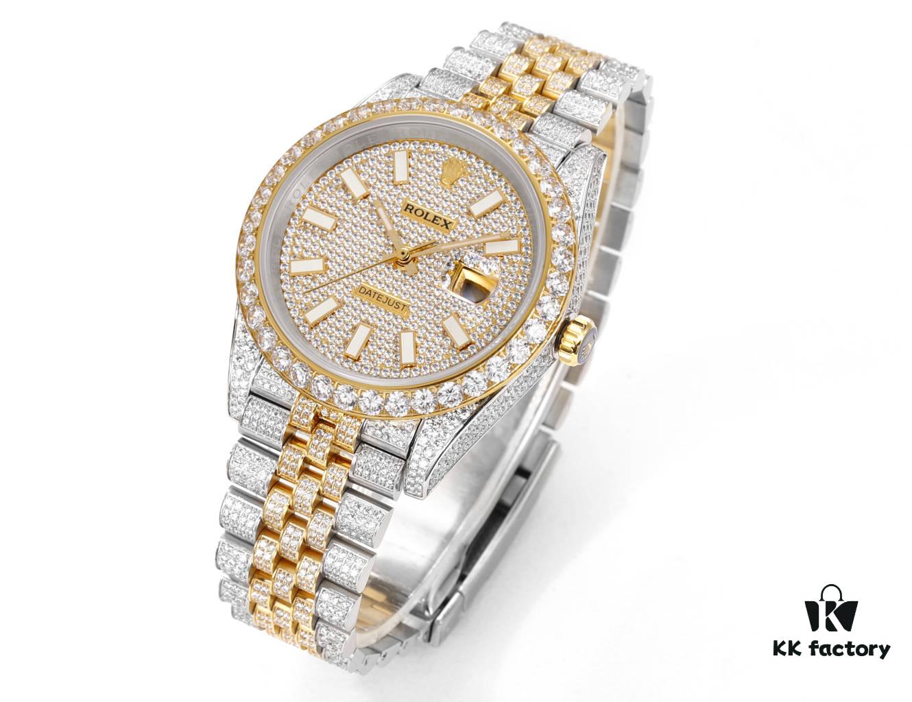 6931a776ccd8ab3d7af9be6d MS Factory Rolex Datejust 1263341-0018 Full Diamond Set Watch – 904L Steel with Paved Diamonds Special Edition