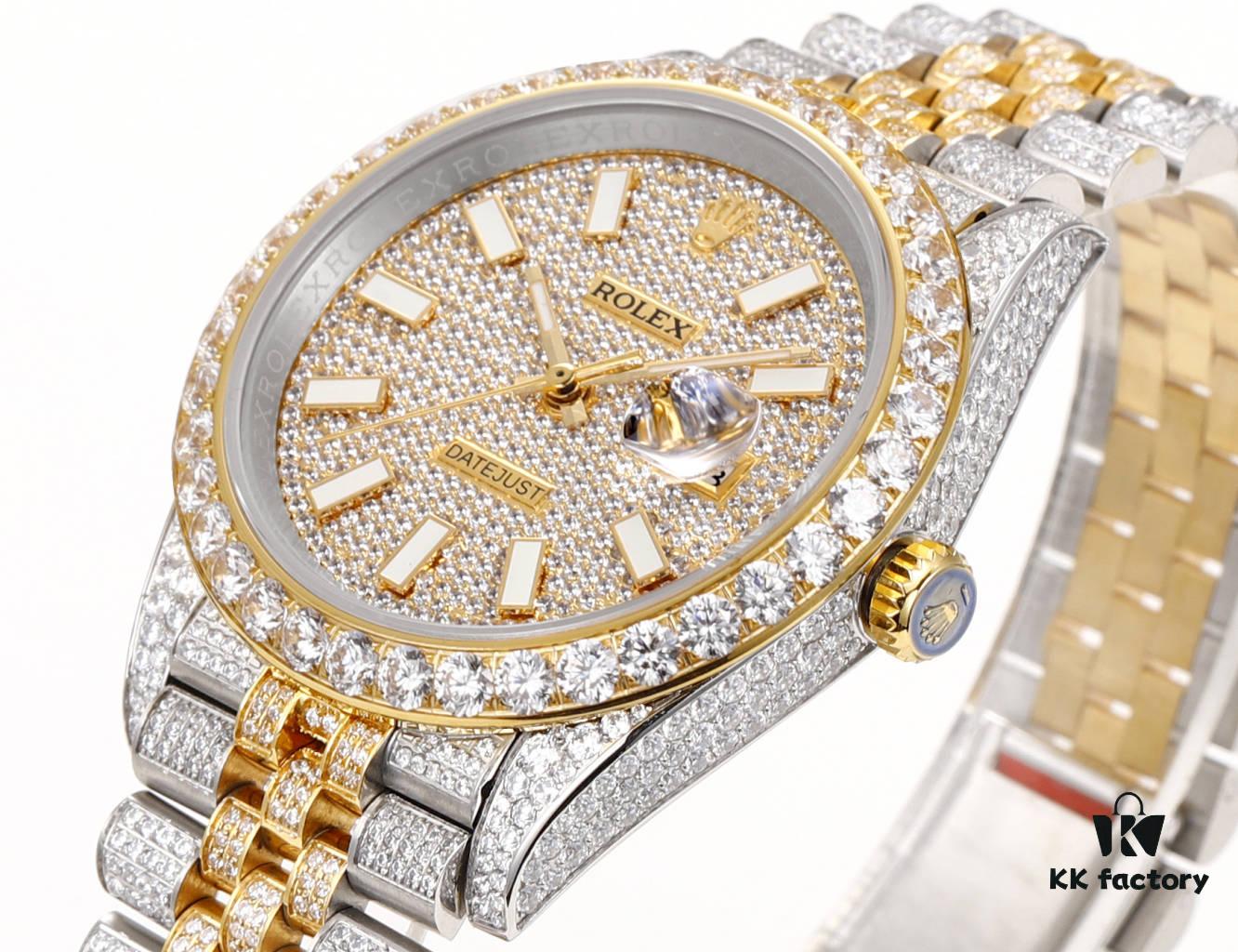 6931a776ccd8ab3d7af9be6e MS Factory Rolex Datejust 1263341-0018 Full Diamond Set Watch – 904L Steel with Paved Diamonds Special Edition
