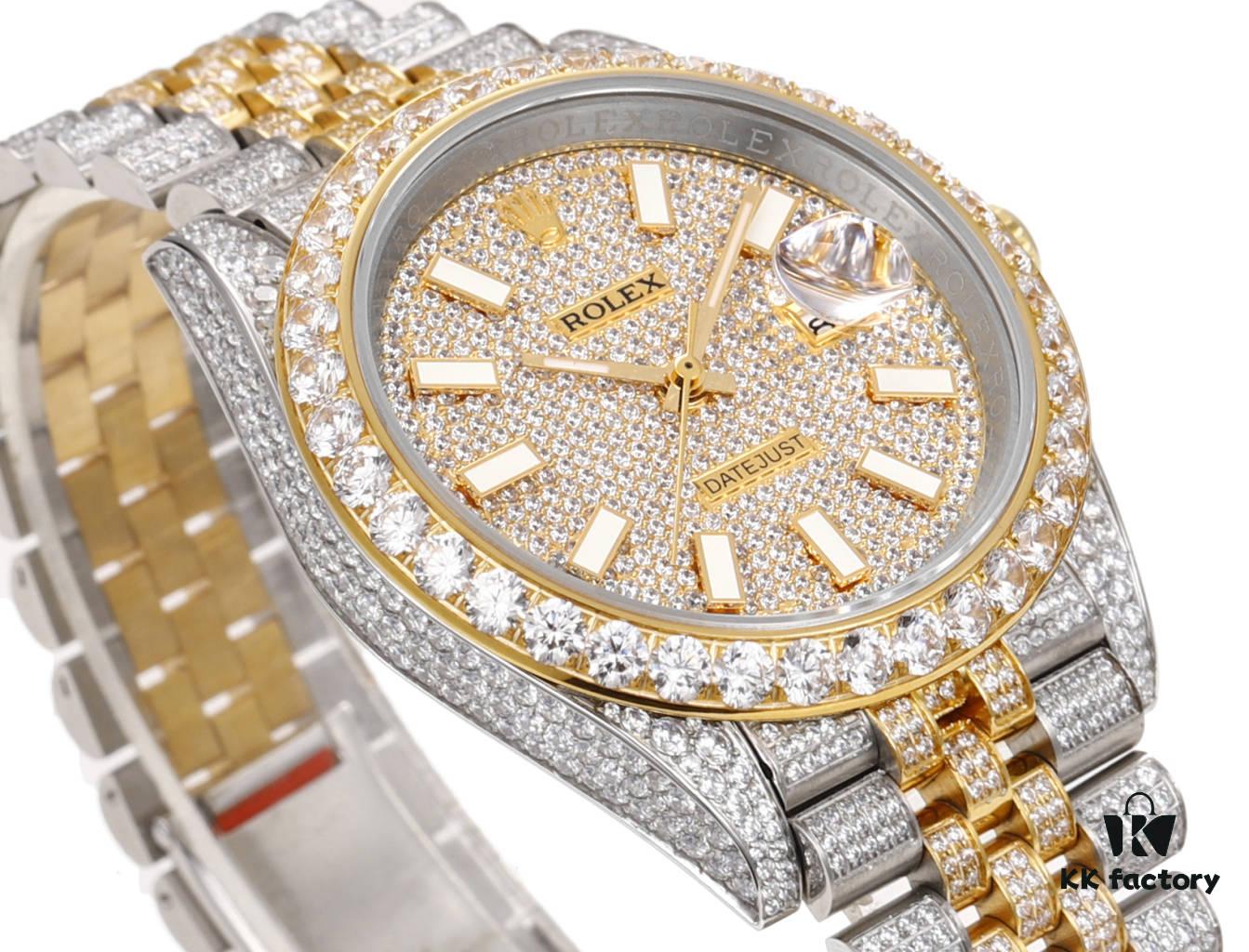6931a776ccd8ab3d7af9be6f MS Factory Rolex Datejust 1263341-0018 Full Diamond Set Watch – 904L Steel with Paved Diamonds Special Edition