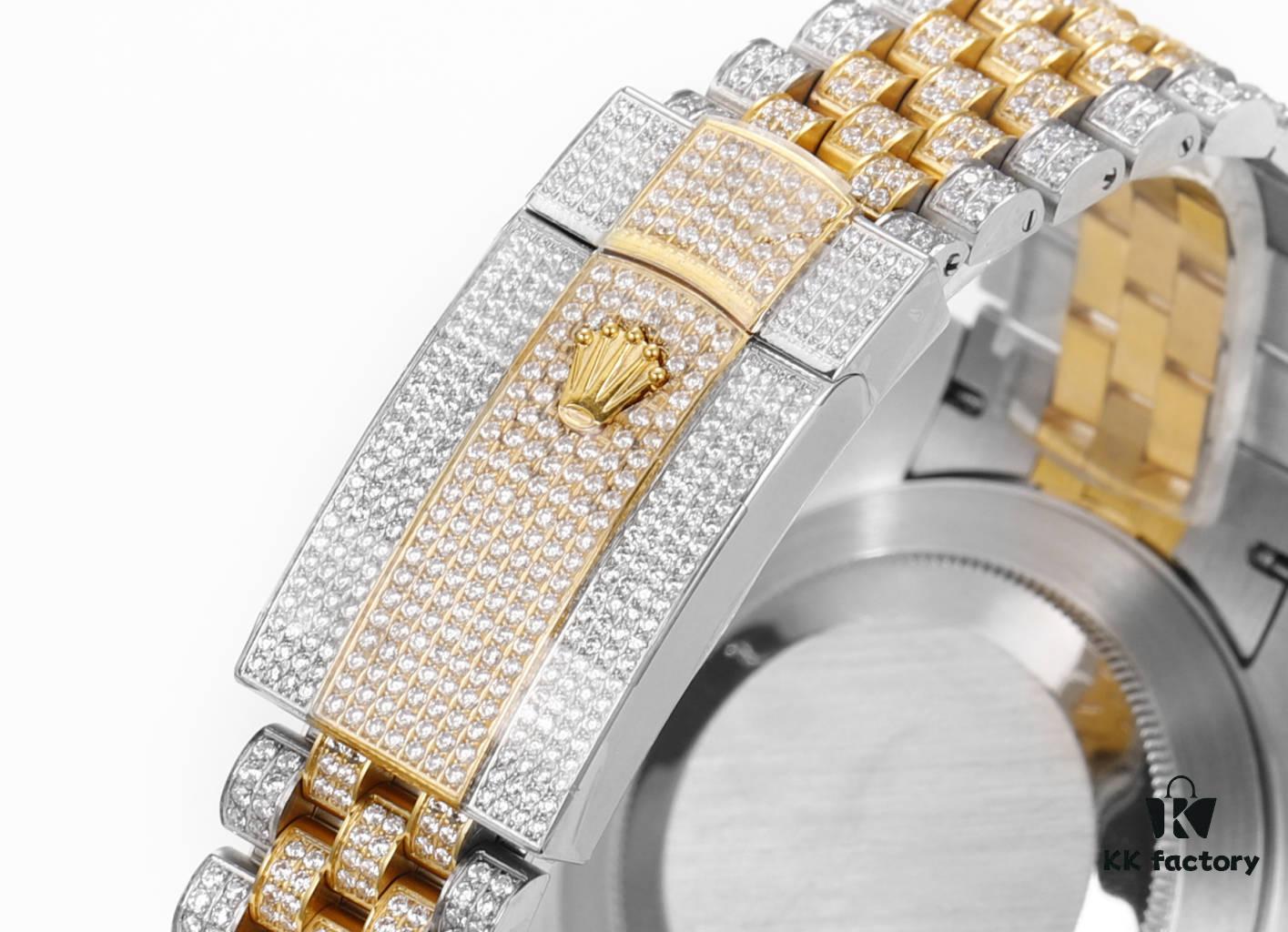 6931a777ccd8ab3d7af9be70 MS Factory Rolex Datejust 1263341-0018 Full Diamond Set Watch – 904L Steel with Paved Diamonds Special Edition