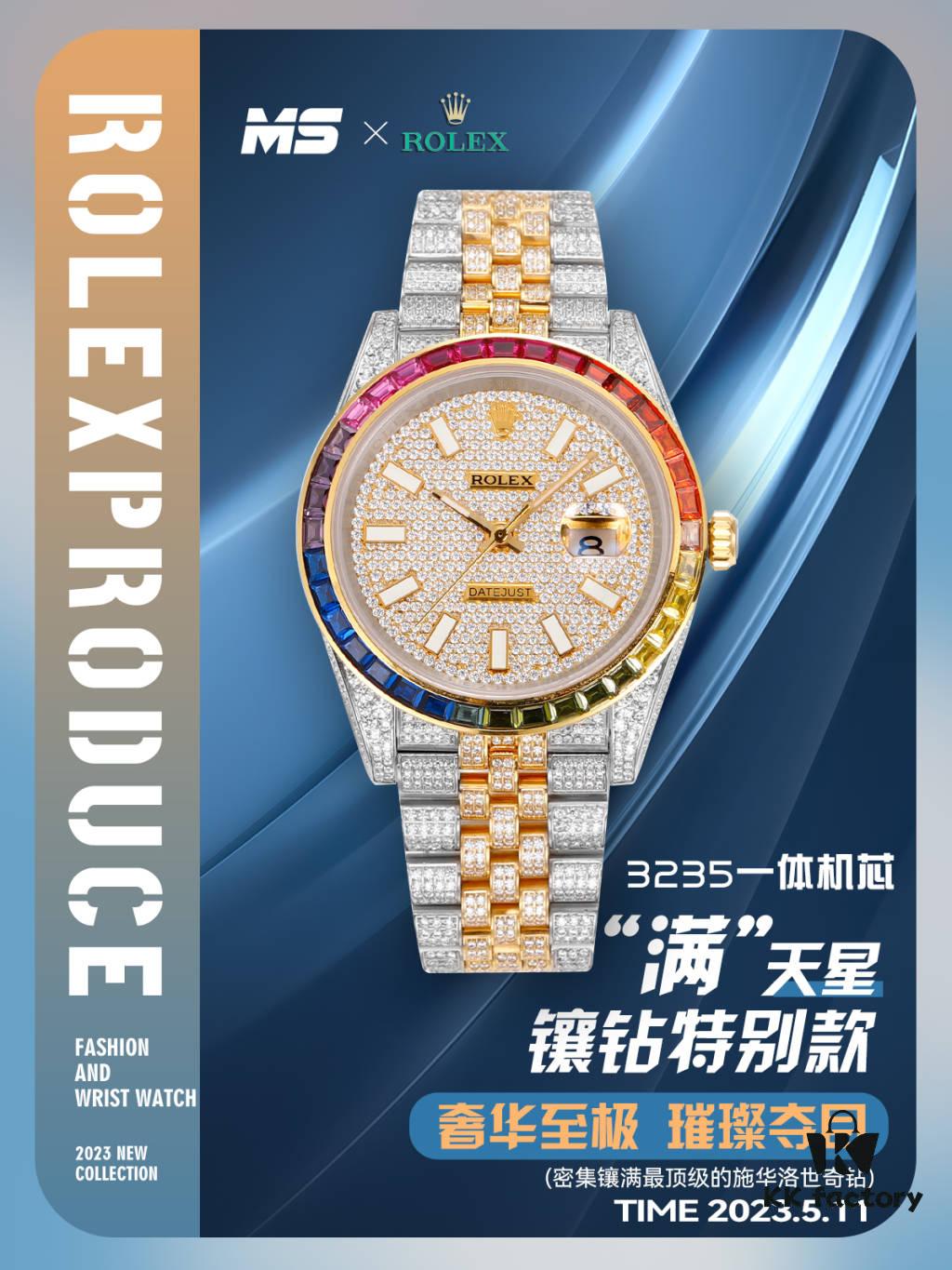 6931a777ccd8ab3d7af9be75 MS Factory Rolex Datejust 1263341-0018 Full Diamond-Paved Watch – 904L Steel Special Edition with Micropave Diamonds