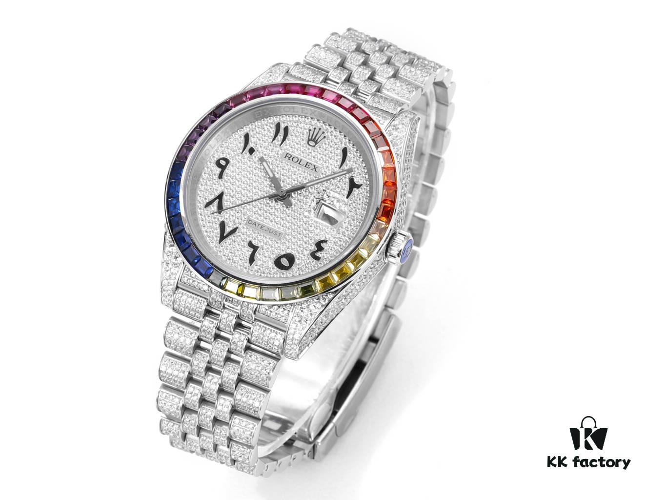 6931a778ccd8ab3d7af9be8b MS Factory Rolex Datejust 1263341-0018 Full Diamond-Paved Watch – 904L Stainless Steel Special Edition with Micro-Paved Crystals