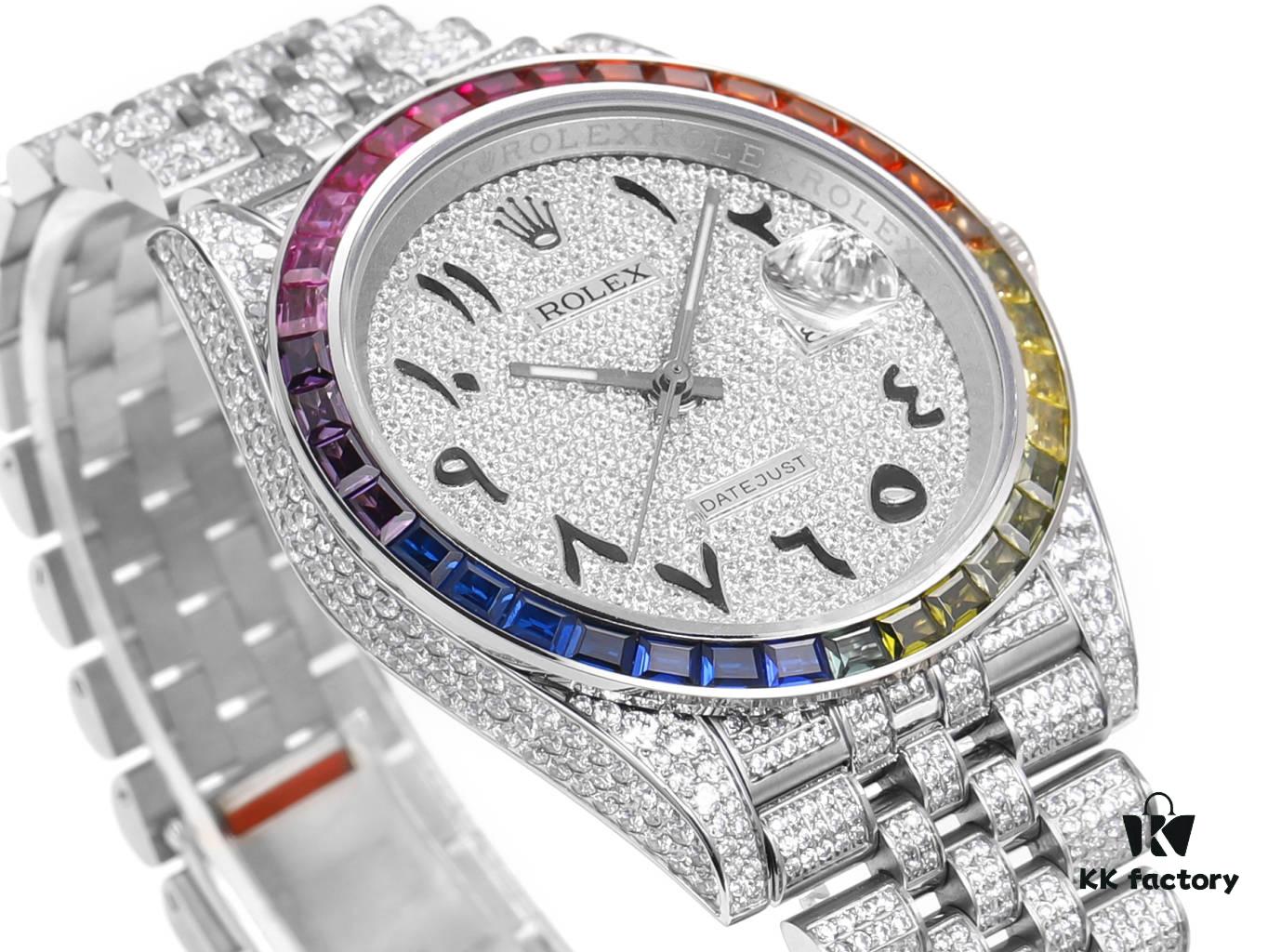 6931a778ccd8ab3d7af9be8d MS Factory Rolex Datejust 1263341-0018 Full Diamond-Paved Watch – 904L Stainless Steel Special Edition with Micro-Paved Crystals