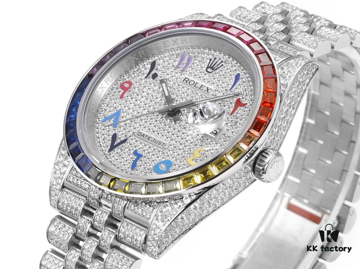 6931a779ccd8ab3d7af9be96 MS Factory Rolex Datejust 1263341-0018 Full-Paved Diamond Wristwatch – 904L Steel Special Edition with Micropave Diamonds