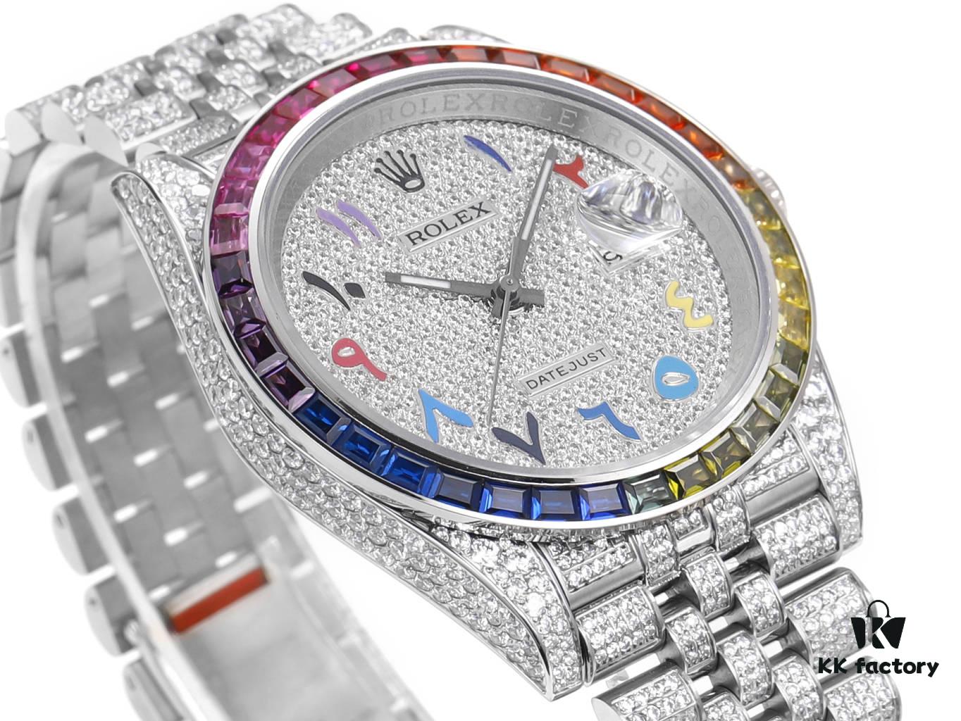6931a779ccd8ab3d7af9be97 MS Factory Rolex Datejust 1263341-0018 Full-Paved Diamond Wristwatch – 904L Steel Special Edition with Micropave Diamonds